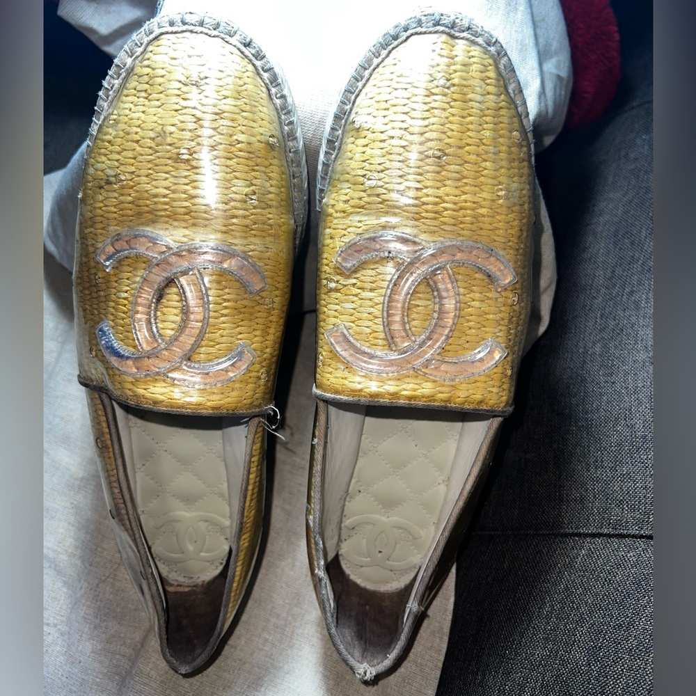 Authentic Chanel Raffia Espadrille size 42